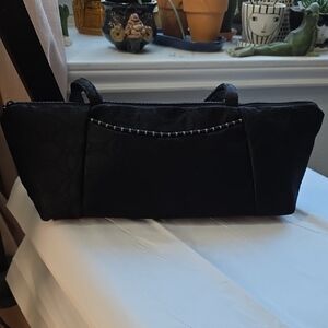 Maruca Black Jacquard Shoulder Bag